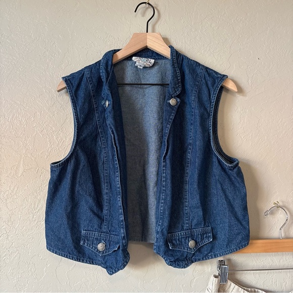 River Ridge Jackets & Blazers - Vintage Denim Vest Cotton Blue Made in USA size L